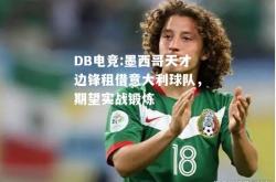 DB电竞:墨西哥天才边锋租借意大利球队，期望实战锻炼